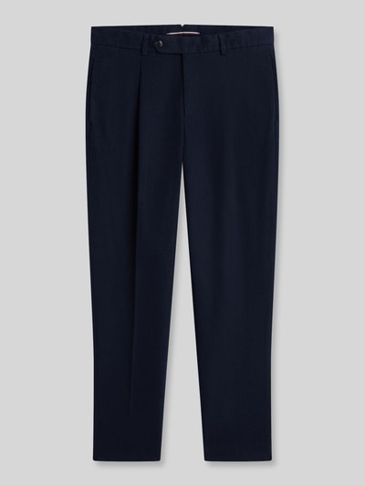 Tommy Hilfiger Tapered Fit Bundfaltenhose aus Baumwoll-Mix Marine 2