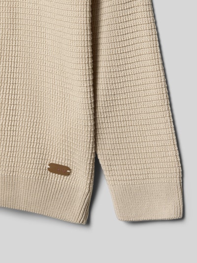 Blue Seven Regular fit pullover in gebreide look Zand - 2