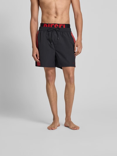 Diesel Badehose mit elastischem Bund Black 4