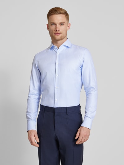 BOSS Koszula biznesowa o kroju slim fit z kołnierzykiem typu cutaway model ‘Hank’ Błękitny 4