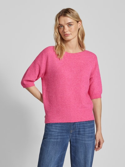 OPUS Gebreide pullover met 1/2-mouwen, model 'Pusity' Felroze - 4