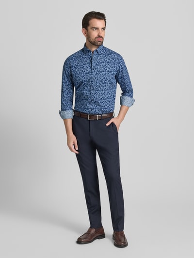 Christian Berg Men Vrijetijdsoverhemd met knoopsluiting Marineblauw - 1