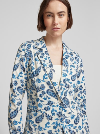 ICHI Blazer mit Allover-Print Modell 'Kate Print' Bleu 3