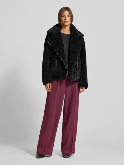 Christian Berg Woman Selection Jack met teddybont en platte kraag Zwart - 1