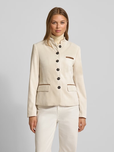White Label Blazer mit Strukturmuster Sand 4