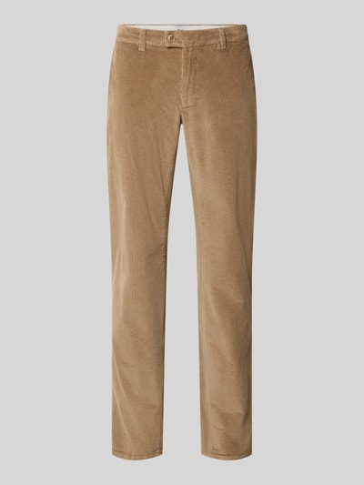 Produktfoto, Modern Fit Cordhose aus Baumwoll-Mix Modell 'Fabio' von Brax in Beige, feine Streifenstruktur, Herren Schmale Hose von Brax