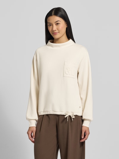 monari Sweatshirt mit Stehkragen Ecru 4