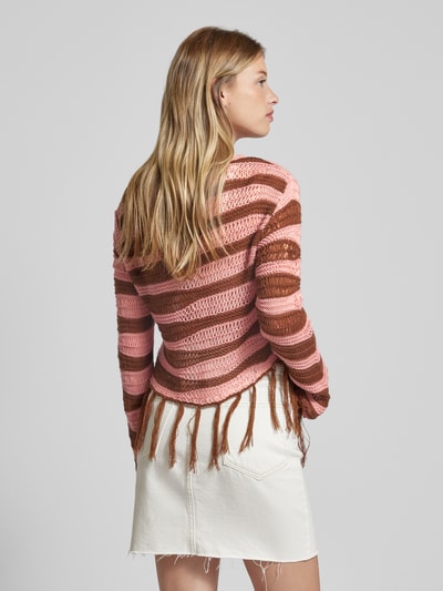 The Ragged Priest Gebreide pullover met broderie anglaise, model 'TERRACOTTA' Hazelnoot - 5