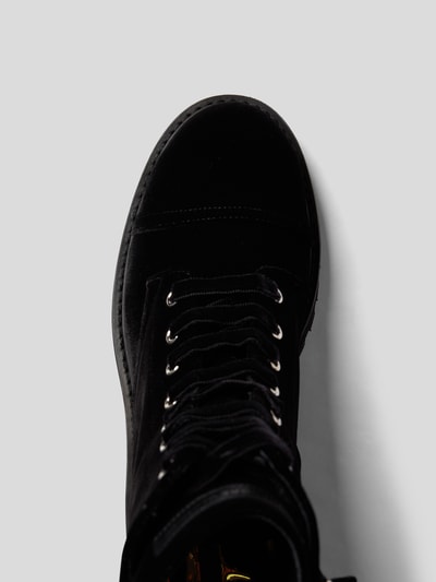 Alexandre Vauthier Schnürboots in Samt-Optik Schwarz 6