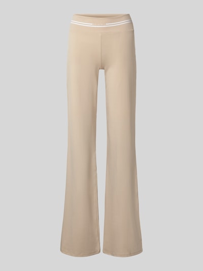 OH APRIL Flared Leggings mit elastischem Bund Modell 'Jasmin' Taupe 2