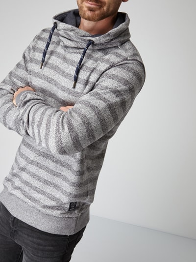 Tom Tailor Sweatshirt mit Streifenmuster im Inside-Out-Look Dunkelblau 3