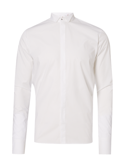 HUGO Slim Fit Smokinghemd mit Stretch-Anteil Weiss 1