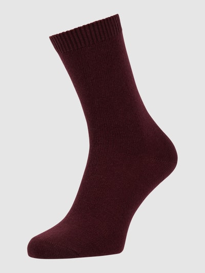 Falke Sokken met kasjmier, model 'Cosy Wool' Bordeaux - 1