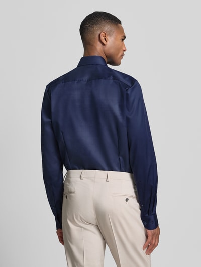 OLYMP Level 5 Koszula o kroju slim fit Biznes w jednolitym stylu z kołnierzykiem typu kent Granatowy 5