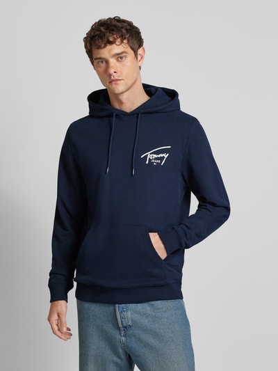 Tommy Jeans Regular fit hoodie met labelprint Marineblauw - 4