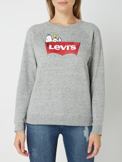 Levi's® Sweatshirt mit Peanuts©-Print Dunkelgrau Melange 4