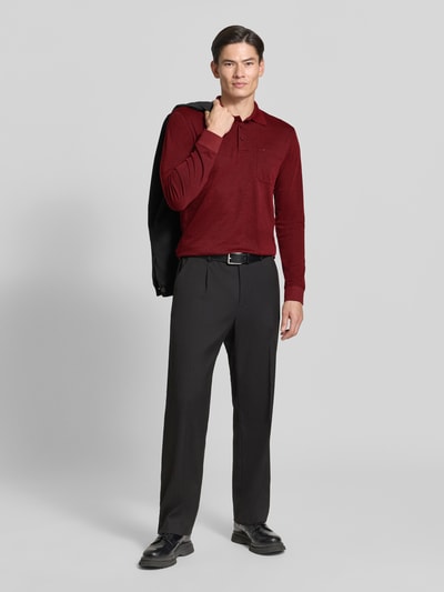 Christian Berg Men Regular Fit Poloshirt mit Baumwoll-Anteil Bordeaux 1