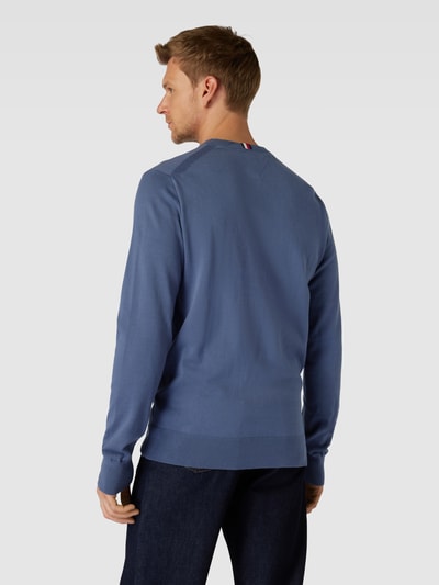 Tommy Hilfiger Strickpullover in melierter Optik Jeansblau 5