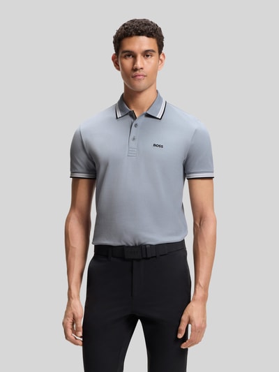 BOSS Green Regular Fit Poloshirt aus reiner Baumwolle Modell 'PADDY' Dunkelgrau 4