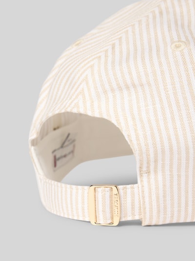 Tommy Hilfiger Basecap aus reinem Leinen mit Logo-Applikation Sand 3