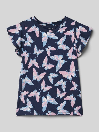 Name It T-Shirt mit Volants Marine 1