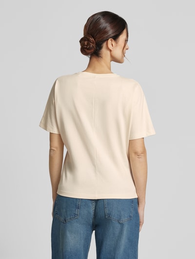 OPUS T-Shirt mit Stitching Modell 'Salentine' Offwhite 5