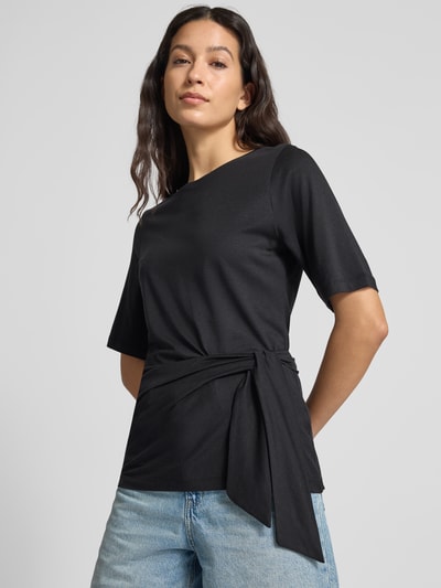 GUIDO MARIA KRETSCHMER WOMAN T-shirt met plooien, model 'EMINA' Zwart - 3