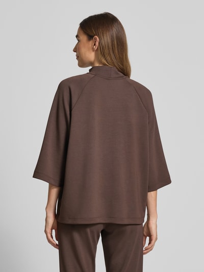 Soyaconcept Sweatshirt mit Stehkragen und 1/2-Arm Modell 'BANU' Schoko 5