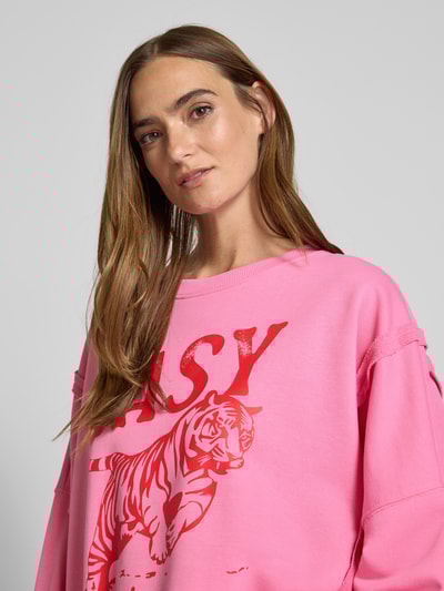 miss goodlife Sweatshirt mit Motiv-Print und Rundhalsausschnitt Hellrosa 3