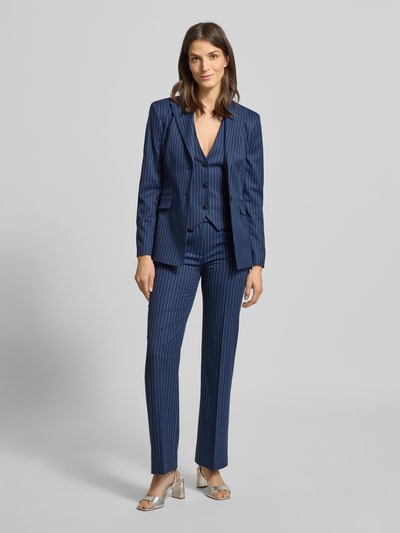 HUGO Regular Fit Kurzblazer mit Allover-Muster Modell 'ASMALLA' Marine 1