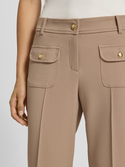 Cambio Stoffen broek met persplooien, model 'FARAH' Camel - 3