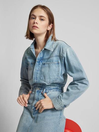 Levi's® Sukienka jeansowa z kieszeniami na piersi model ‘WESTERN’ Jeansowy niebieski 3