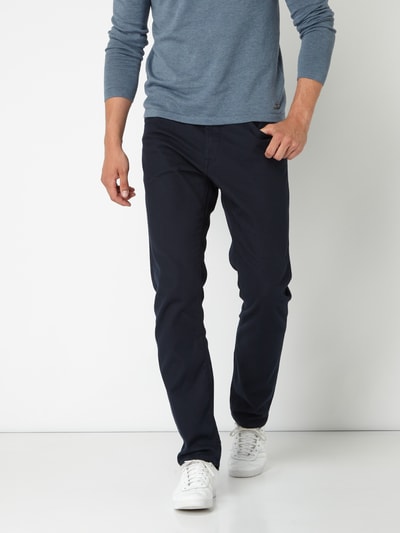 BOSS Regular Fit 5-Pocket-Hose mit Webstruktur Blau 3