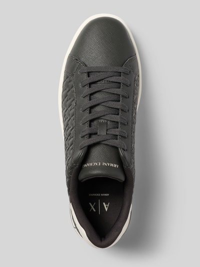 Armani Exchange sneakers met vetersluiting en logomotief Middenbruin - 3