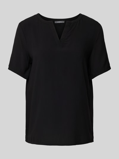 Montego Bluzka z wiskozy w jednolitym kolorze Czarny 2