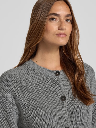 Marc O'Polo Loose fit gebreid jack van puur katoen Middengrijs - 3