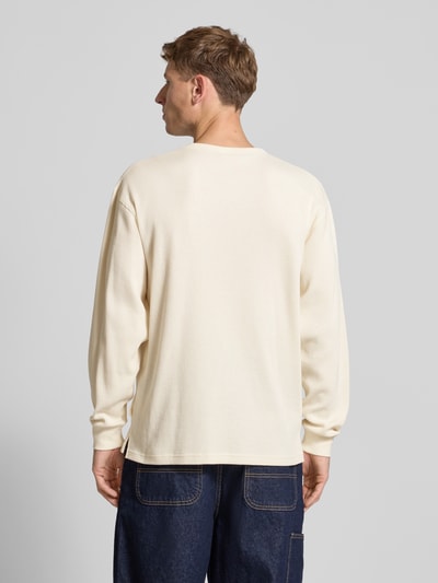 BLKVIS Longsleeve mit Label-Detail Offwhite 5