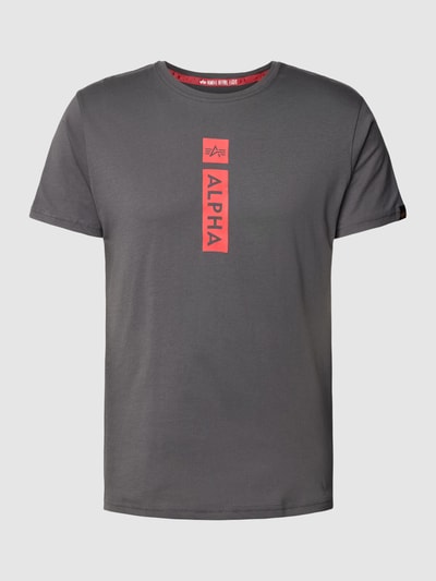 Alpha Industries T-Shirt mit Label-Print Dunkelgrau 2