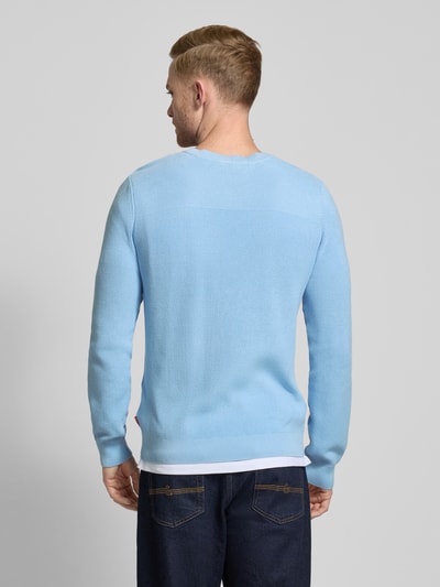 JOOP! Jeans Strickpullover mit Rundhalsausschnitt Modell 'Svante' Bleu 5