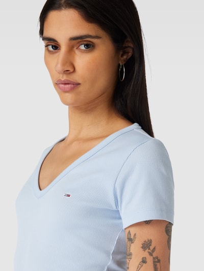 Tommy Jeans T-shirt met labeldetail Lichtblauw - 3