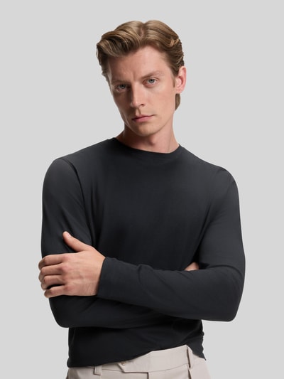 BOSS Bluzka o kroju regular fit z długim rękawem z czystej bawełny model ‘TOWNLEY 7’ – BECKHAM x BOSS Granatowy 3