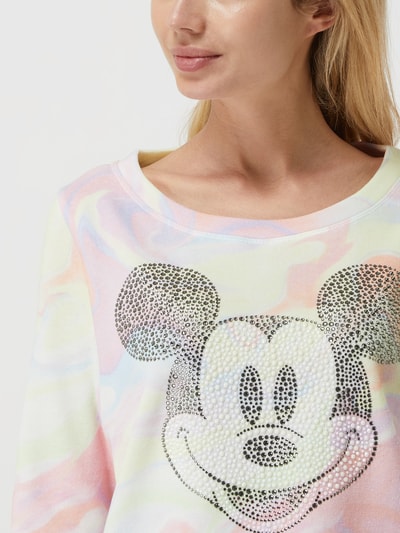 Princess Goes Hollywood Sweatshirt met 'Mickey Mouse©'-print, model 'Marble Mickey' Lichtgeel - 3