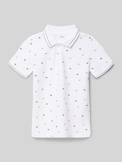 s.Oliver RED LABEL Regular Fit Poloshirt aus reiner Baumwolle Weiss 1