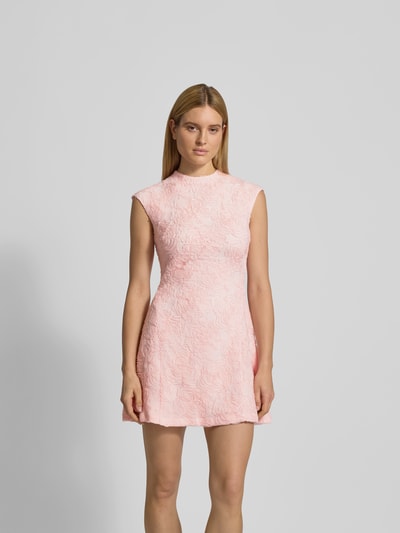 ROTATE Minikleid mit floralem Allover-Besatz Hellrosa 4