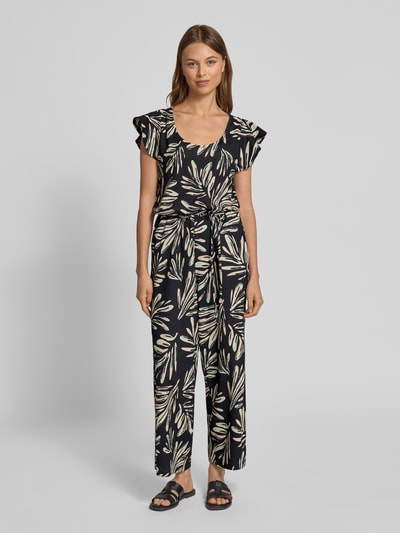 Tom Tailor Denim Relaxed fit jumpsuit met structuurmotief Beige - 4