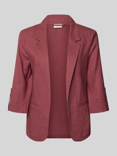 Produktfoto, Relaxed Fit Blazer aus Viskose-Leinen-Mix Modell 'GOA' von Only, Optik: Unifarben, Leistentaschen, 3/4-Arm, weiche Struktur