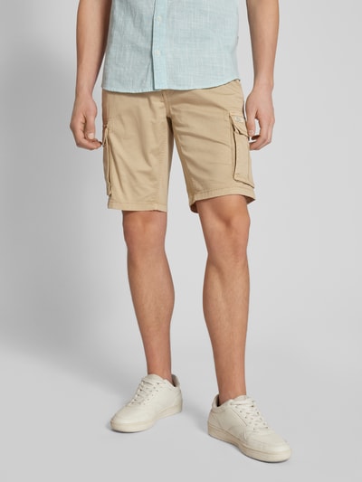 Blend Regular Fit Cargoshorts mit Label-Patch Beige 4