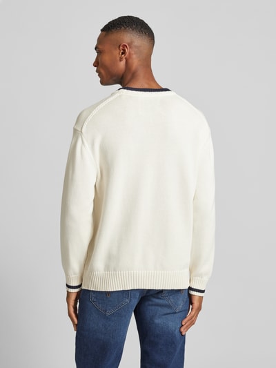 Gant Strickpullover mit Rundhalsausschnitt Offwhite 5