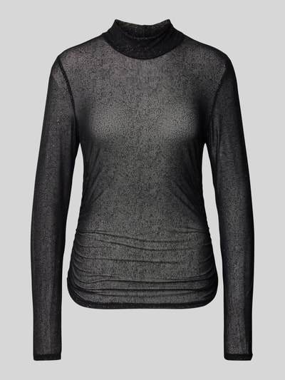 Gestuz Longsleeve mit Stehkragen Modell 'Glimma' Black 2