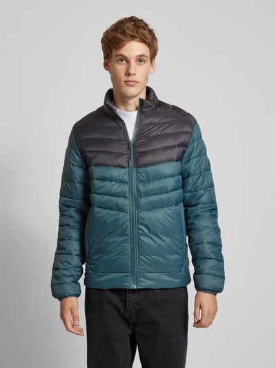 Jack & Jones Steppjacke mit Stehkragen Modell 'SPRINT' Petrol 4